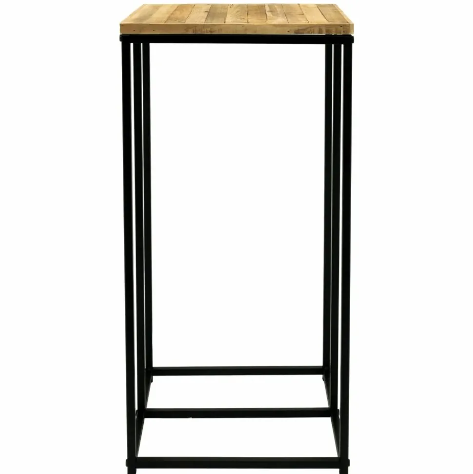 AUBRY GASPARD - Sellette porte-bûches en métal et bois rondo