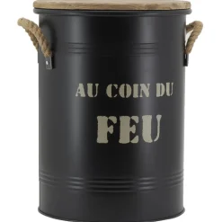 AUBRY GASPARD - Tabouret et seau à pellets