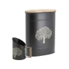 AUBRY GASPARD - Tabouret et seau à pellets avec pelle arbre métal noir arbre