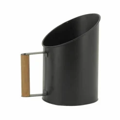 AUBRY GASPARD - Tabouret et seau à pellets avec pelle au coin du feu métal laqué arbre de vie