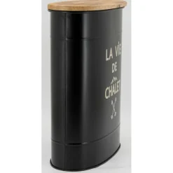 AUBRY GASPARD - Tabouret et seau à pellets en métal