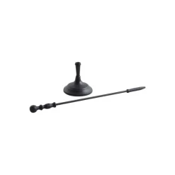 AUBRY GASPARD - Tisonnier en métal noir avec support