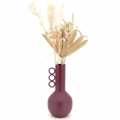 AUBRY GASPARD - Vase en métal metyk cassis