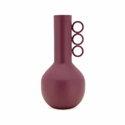 AUBRY GASPARD - Vase en métal metyk cassis