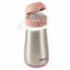 BEABA - Gourde inox 350 ml + anse - vieux rose