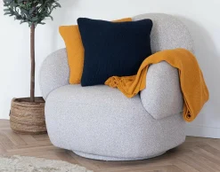 BEST MOBILIER - Adrano - plaid - 130x170 cm - en coton recyclé