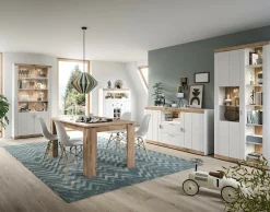 BEST MOBILIER - Coventry - étagère - blanc et effet bois - 101x204 cm