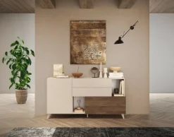 BEST MOBILIER - Estelle - buffet bas - 2 portes et 2 tiroirs - 181 cm