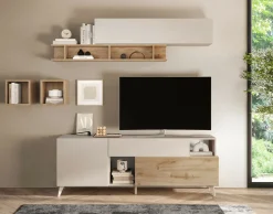 BEST MOBILIER - Estelle - meuble tv - 2 portes et 1 tiroir - 181 cm