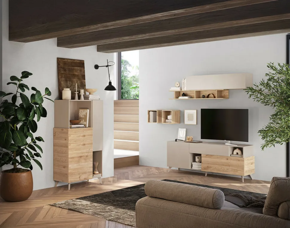 BEST MOBILIER - Estelle - meuble tv - 2 portes et 1 tiroir - 181 cm