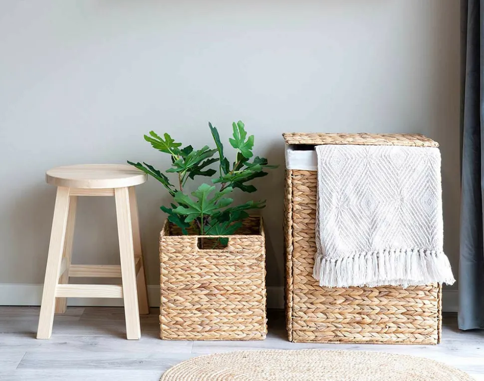 BEST MOBILIER - Fonni - plaid - 130x160 cm - motif graphique - en coton recyclé