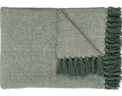 BEST MOBILIER - Fonni - plaid - 130x160 cm - motif abstrait - en coton recyclé