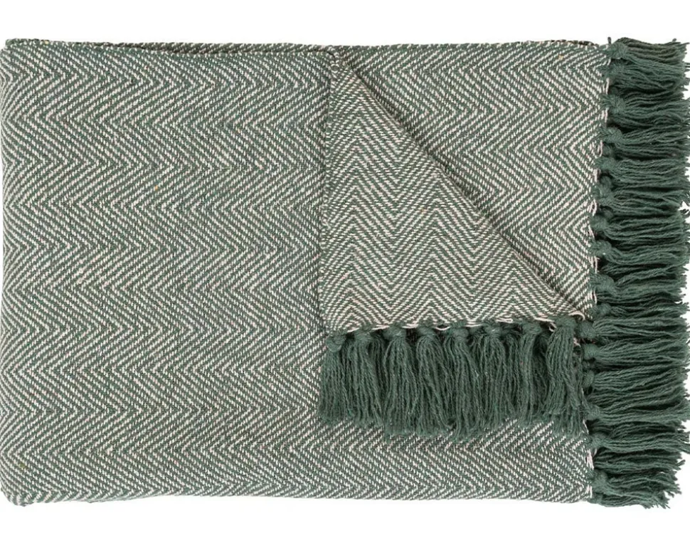 BEST MOBILIER - Fonni - plaid - 130x160 cm - motif abstrait - en coton recyclé