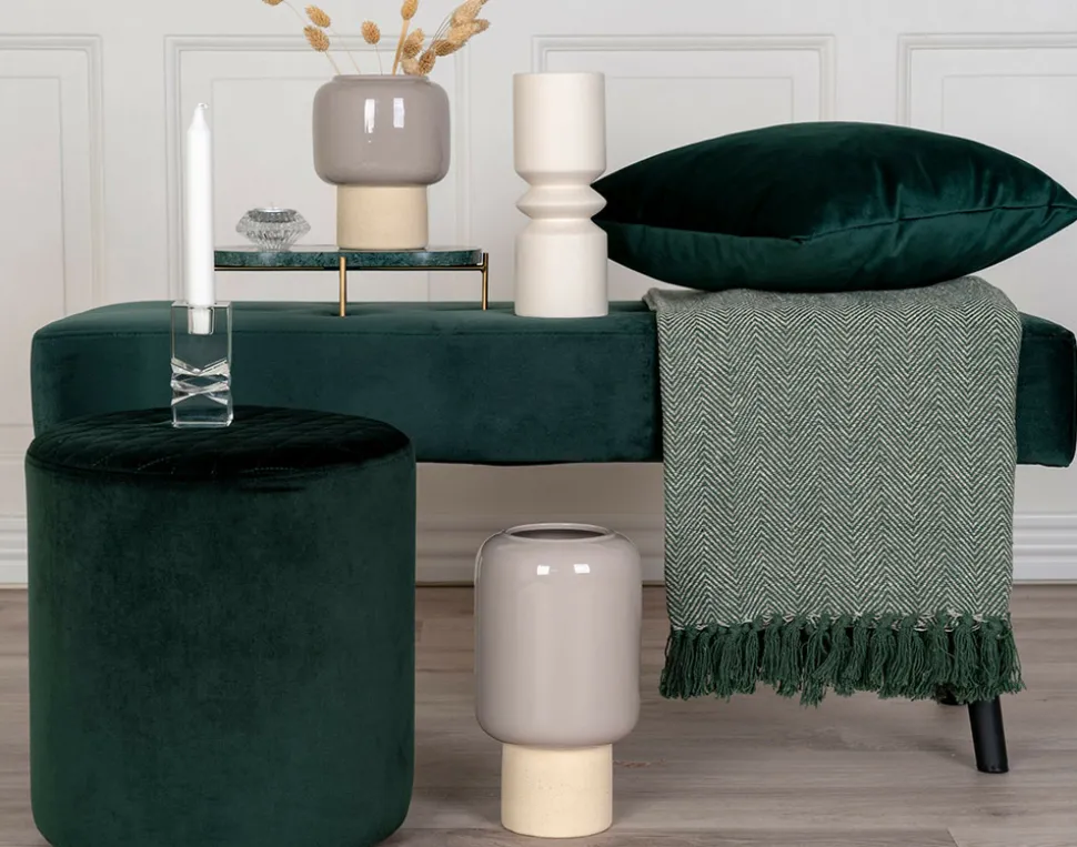 BEST MOBILIER - Fonni - plaid - 130x160 cm - motif abstrait - en coton recyclé