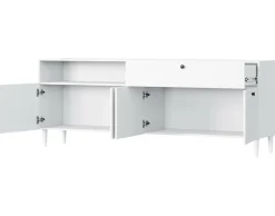 BEST MOBILIER - Gaby - buffet bas - blanc - 200 cm