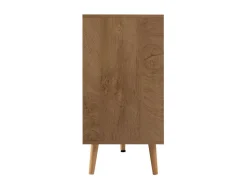 BEST MOBILIER - Goto - buffet bas - effet bois et cannage - 140 cm