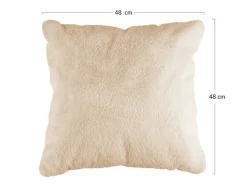 BEST MOBILIER - Joy - coussin - en fausse fourrure - 48x48 cm
