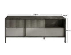 BEST MOBILIER - Jules - meuble tv - 2 portes et 1 tiroir - 156 cm