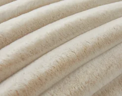 BEST MOBILIER - Laponie - coussin - en fausse fourrure côtelé - 40x40 cm