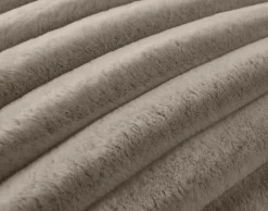 BEST MOBILIER - Laponie - coussin - en fausse fourrure côtelé - 40x40 cm