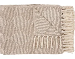 BEST MOBILIER - Lolita - plaid - 130x180 cm - motif géométrique - en coton