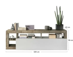 BEST MOBILIER - Lou - meuble tv - 1 porte - 184 cm