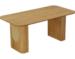 BEST MOBILIER - Milazzo - table à manger - bois plaqué chêne et cannage - 180 cm