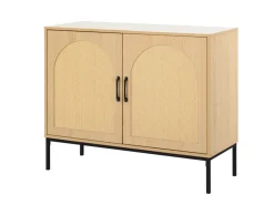 BEST MOBILIER - Nagato - buffet bas - cannage et effet bois - 100 cm