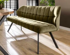 BEST MOBILIER - Neela - banc de table - en velours - 3 personnes