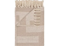 BEST MOBILIER - Noelia - plaid - 130x180 cm - motif abstrait - en coton