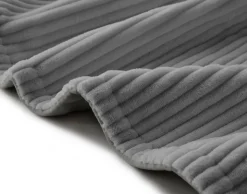 BEST MOBILIER - Palerma - plaid - 200x140 cm - en velours côtelé et velours