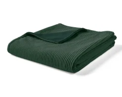 BEST MOBILIER - Palerma - plaid - 200x140 cm - en velours côtelé et velours