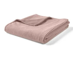 BEST MOBILIER - Palerma - plaid - 200x140 cm - en velours côtelé et velours