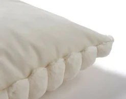 BEST MOBILIER - Pampelune - coussin - en fausse fourrure côtelé et velours - 40x40 cm