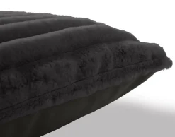 BEST MOBILIER - Pampelune - coussin - en fausse fourrure côtelé et velours - 40x40 cm