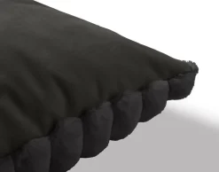 BEST MOBILIER - Pampelune - coussin - en fausse fourrure côtelé et velours - 40x40 cm