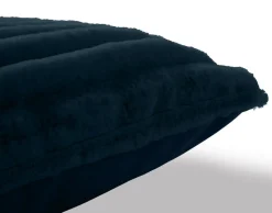 BEST MOBILIER - Pampelune - coussin - en fausse fourrure côtelé et velours - 40x40 cm