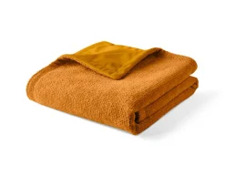 BEST MOBILIER - Paolo - plaid - 100x140 cm - en velours texturé et velours