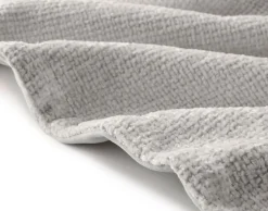 BEST MOBILIER - Paolo - plaid - 100x140 cm - en velours texturé et velours