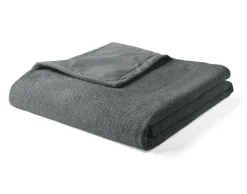 BEST MOBILIER - Paolo - plaid - 200x140 cm - en velours texturé et velours