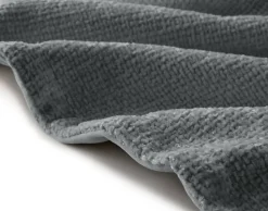 BEST MOBILIER - Paolo - plaid - 200x140 cm - en velours texturé et velours