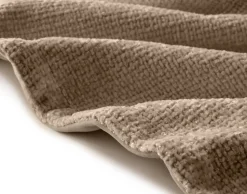 BEST MOBILIER - Paolo - plaid - 100x140 cm - en velours texturé et velours