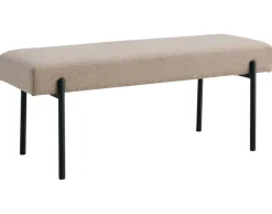 BEST MOBILIER - Romeo - banc - tissu bouclette - 100 cm