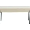 BEST MOBILIER - Romeo - banc - tissu bouclette - 100 cm