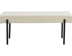 BEST MOBILIER - Romeo - banc - tissu bouclette - 100 cm