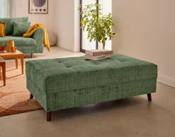 BEST MOBILIER - Rune - pouf en velours texturé