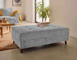 BEST MOBILIER - Rune - pouf en velours texturé