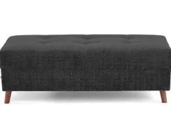 BEST MOBILIER - Rune - pouf en velours texturé