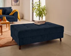 BEST MOBILIER - Rune - pouf en velours texturé