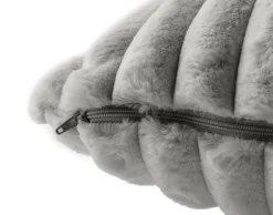 BEST MOBILIER - Sierra - coussin - en fausse fourrure côtelé - 60x60 cm